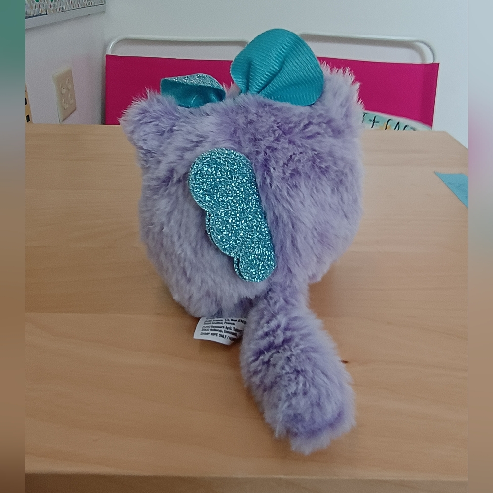 Zuru Rainbocorns Sparkle Heart 4" Kitten plush purple & blue. - Picture 4 of 11